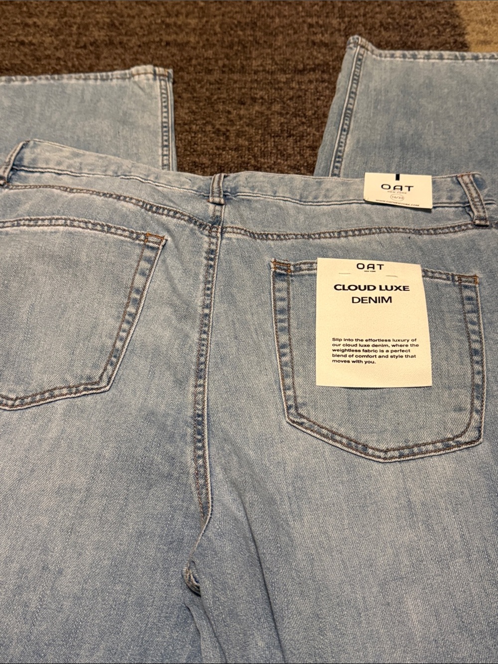 OAT Light Wash Wide Leg Women’s Jeans - Cloud Luxe Denim - Picture 7 of 7